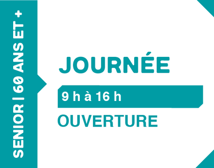 Billet journée 9h-16h - 60 ans et +