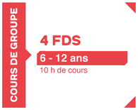 Cours de groupe 4 fds - planche, 6-12 ans