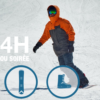 Snowboard set - 23-59 years old 4 h or 4pm to 9:30h