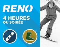 Ensemble de planche à neige- 60 ans et + 4 h ou 16h à 21h30