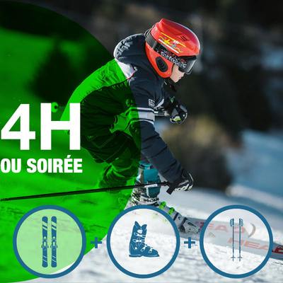 Ensemble de ski-  6-12 ans bloc 4 h ou 16h à 21h30