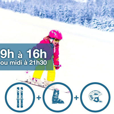 Ensemble de ski 5 ans et moins / 9h à 16h ou midi à 21h30