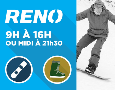 Ensemble de planche à neige - 60 ans et + 9h à 16h ou midi à 21h30