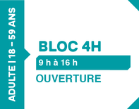 Promo ouverture - Billet bloc 4h - 18-59 ans