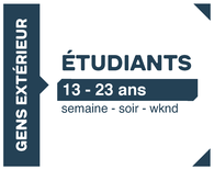 Abonnement Tout Temps 13 à 23 ans | Gens de l'extérieur